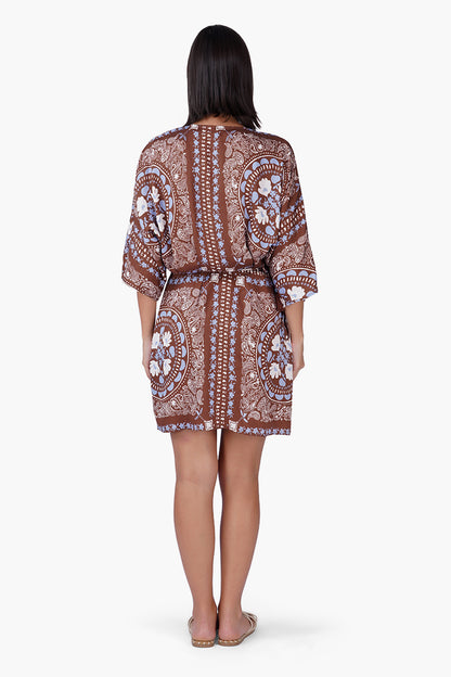 Set of 6 Sundown Bandana Fringe Short Wrap Dress (S,M & L)