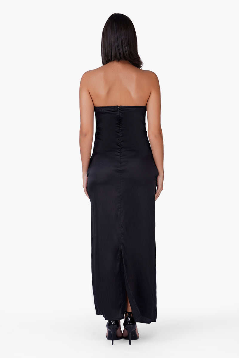 Set of 6 Pearl Petal Satin Long Dress (S, M & L)