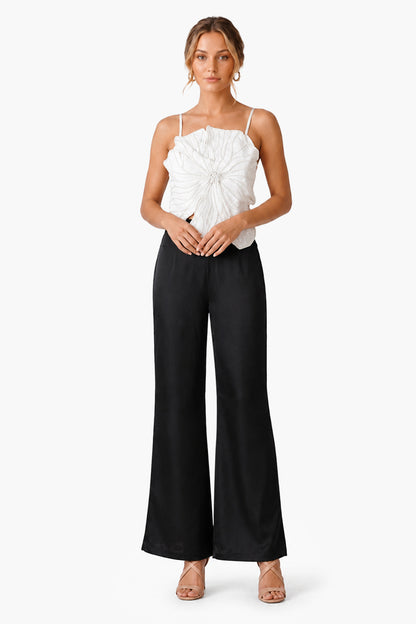 Set of 6 Pearl Bloom Satin Embellished Top (S, M & L)