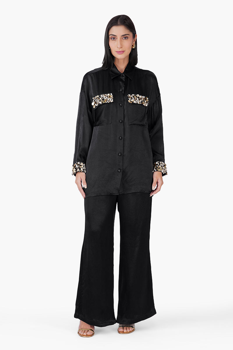 Set of 6 Black Noir Jewel Shirt (S, M , & L)