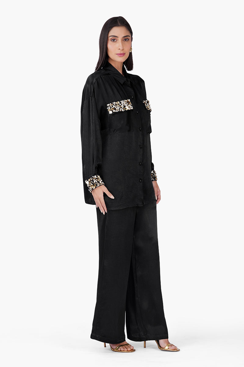 Set of 6 Black Noir Jewel Shirt (S, M , & L)
