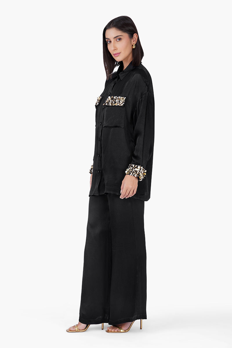 Set of 6 Black Noir Jewel Shirt (S, M , & L)