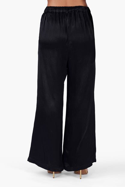 Black Noir Satin Pants