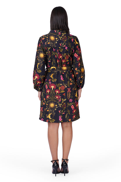 Set of 6 Galaxy Garden Printed Short Warp Dress (S, M & L)