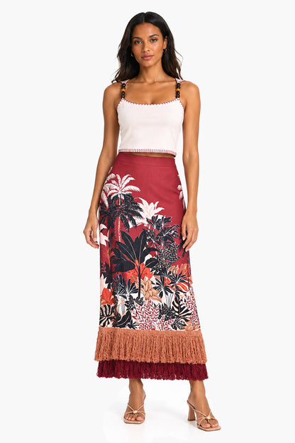Set of 6 Tropical Escape Fringe Skirt  (S,M,L)