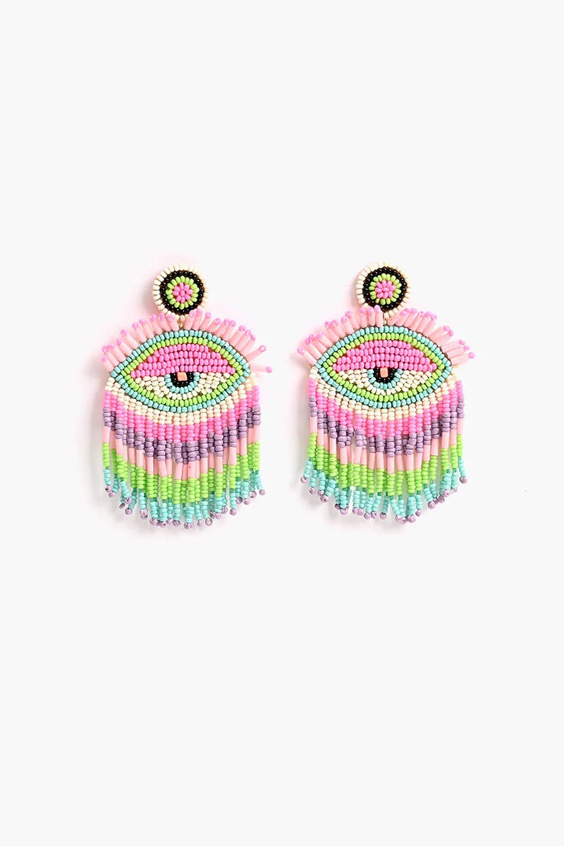 Pink Lazy Eye Earrings