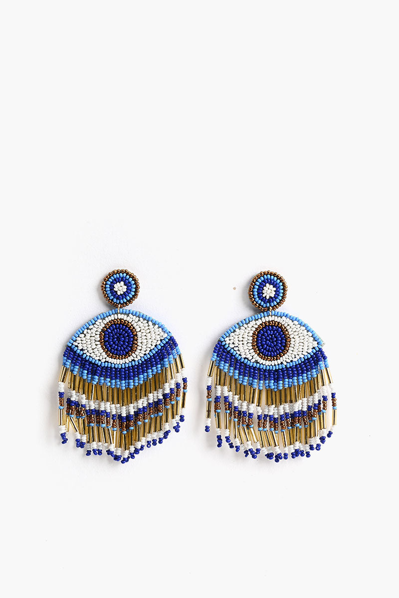 Grecian Nights Evil Eye Earrings