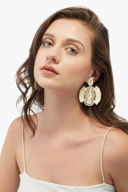 Egret Embellished Earrings