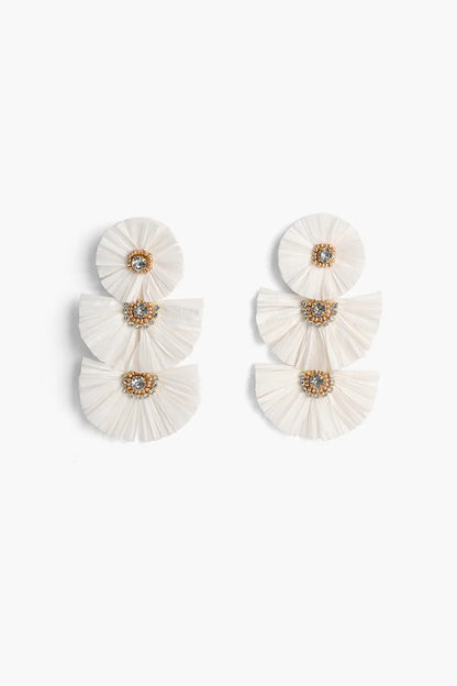 Morning Glory Raffia Earrings