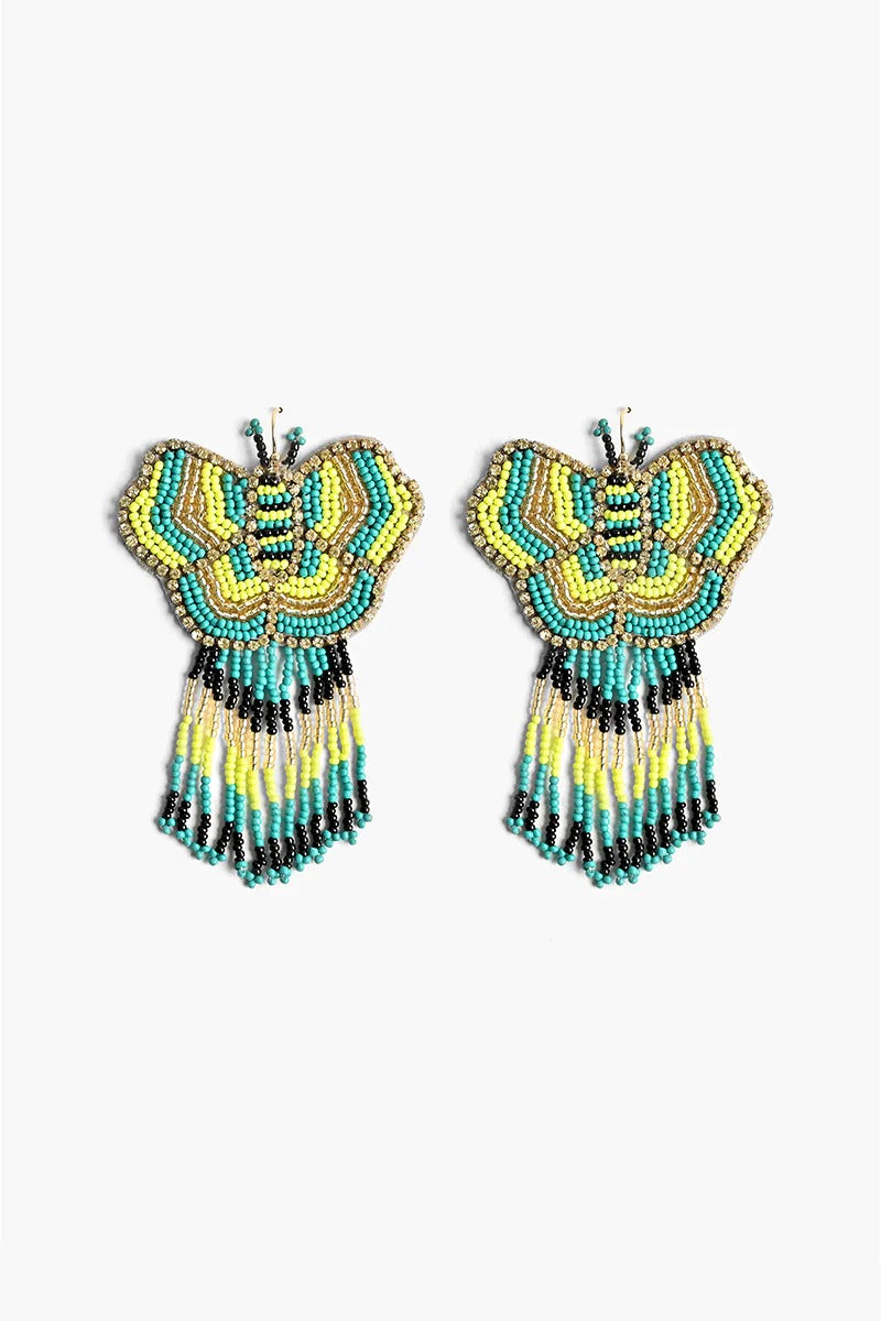 Green Hornet Butterfly Earrings