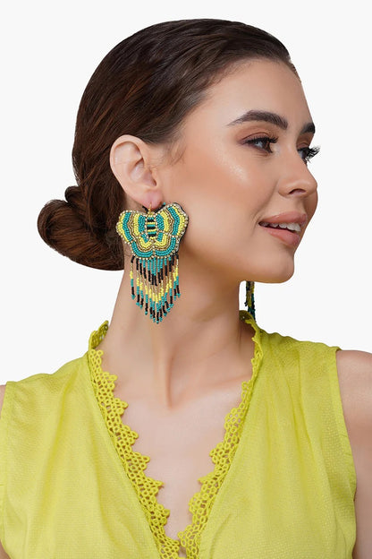 Green Hornet Butterfly Earrings