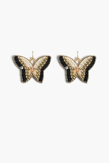 Luxe Butterfly Beaded Earrings