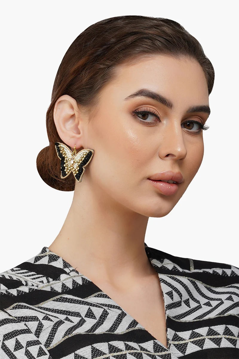 Luxe Butterfly Beaded Earrings