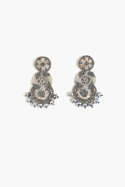 Antique Finish Hand beaded earrings