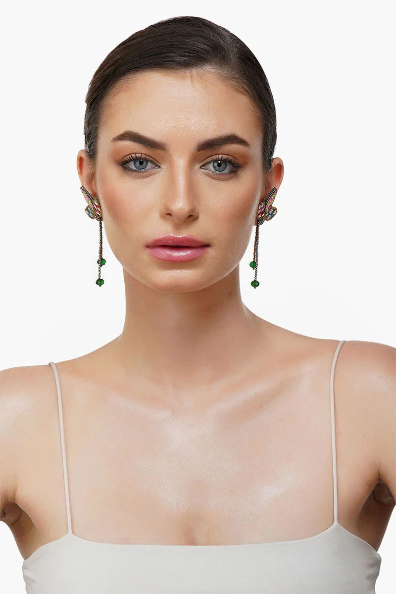 Petal Drop Beaded Earrings