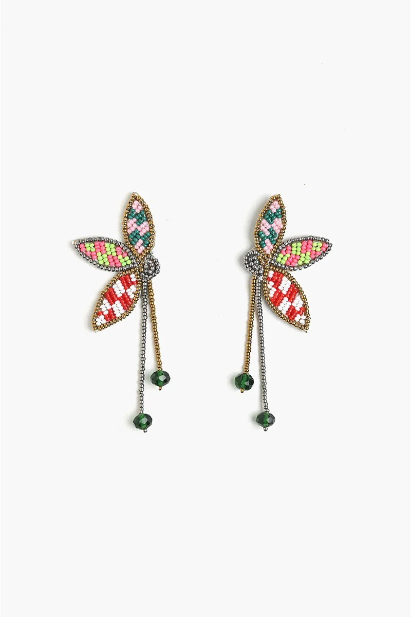 Petal Drop Beaded Earrings