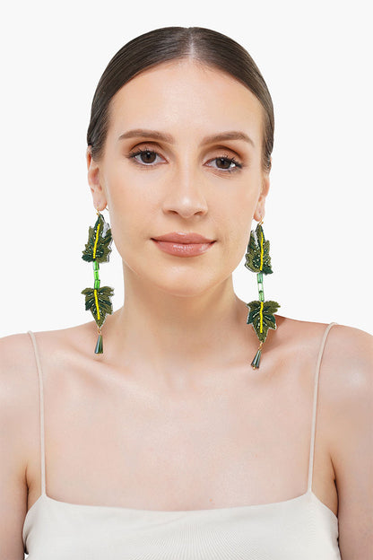 Long Leafy Earrings