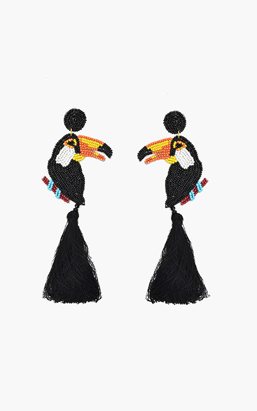 Toucan Paradise Beaded Earrings