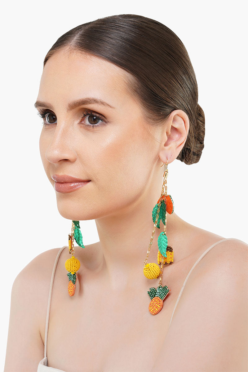 Fruits Hanging Beaded Earrings