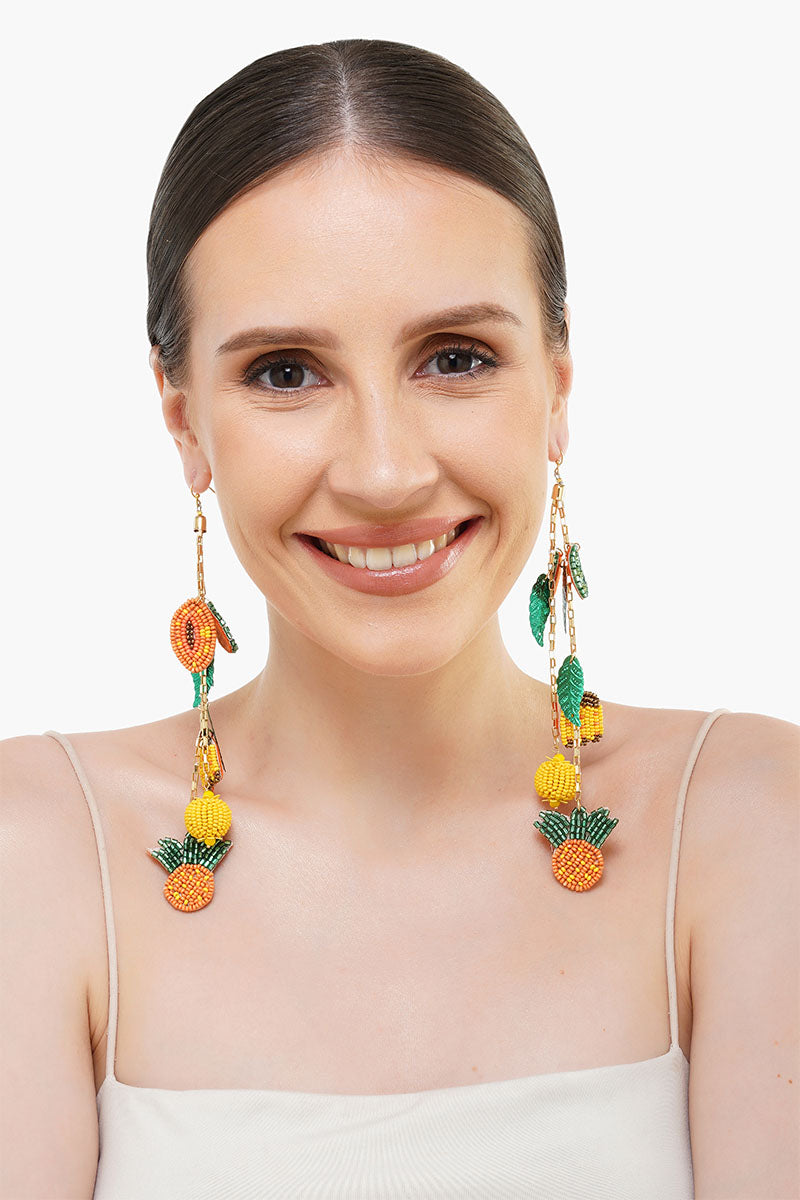 Fruits Hanging Beaded Earrings