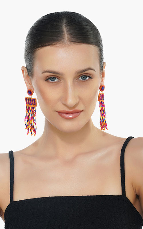 Shakira Multi Color Beaded Earring