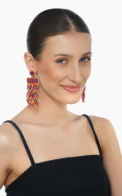 Shakira Multi Color Beaded Earring