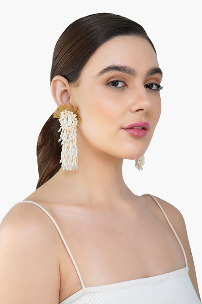 Elegant Seashell Drop Earrings