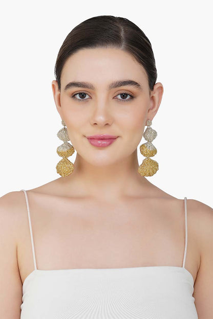 Gold and Silver Seashell Earrings