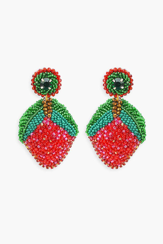 Strawberry Splash Drop Earrings