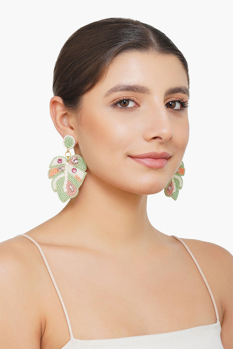 Pastel Palms Drop Earrings