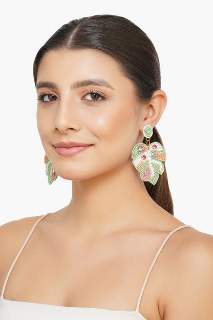 Pastel Palms Drop Earrings