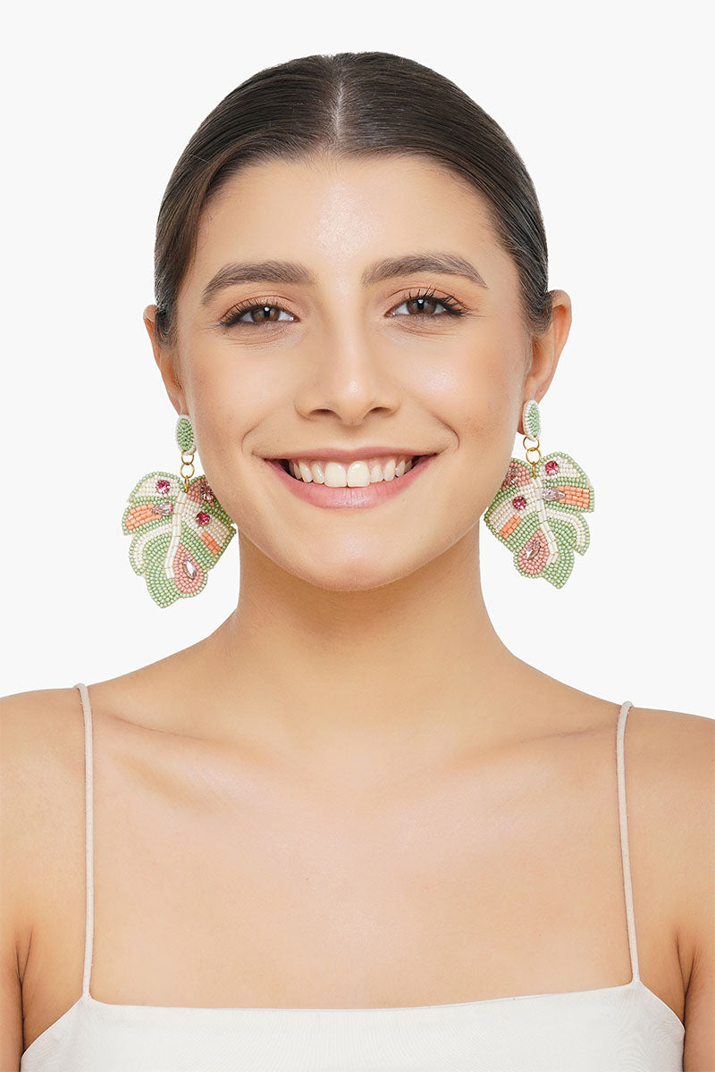 Pastel Palms Drop Earrings