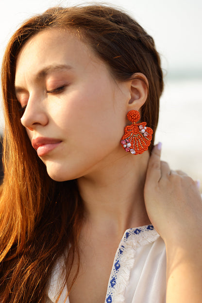 Coral Crush Drop Earrings