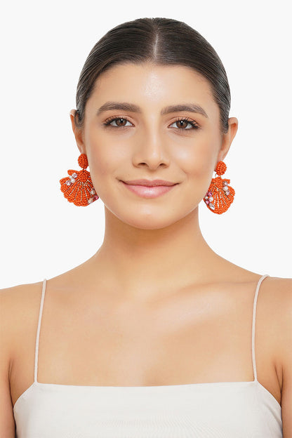 Coral Crush Drop Earrings