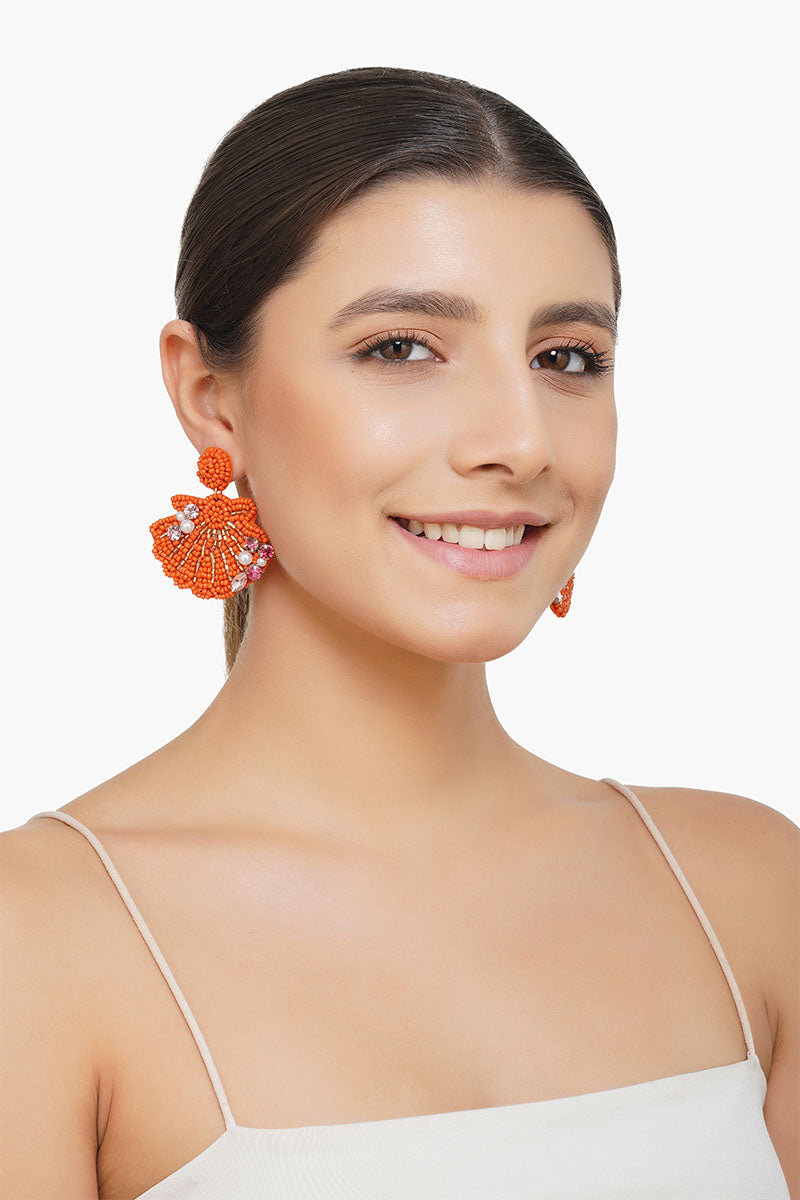 Coral Crush Drop Earrings