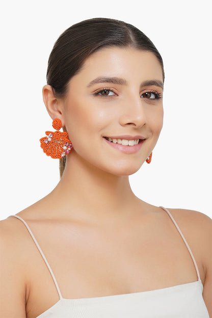 Coral Crush Drop Earrings