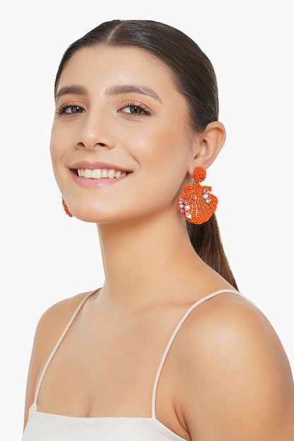 Coral Crush Drop Earrings