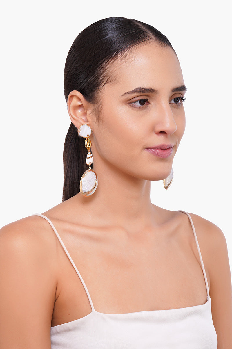 Saturn Shell Earrings