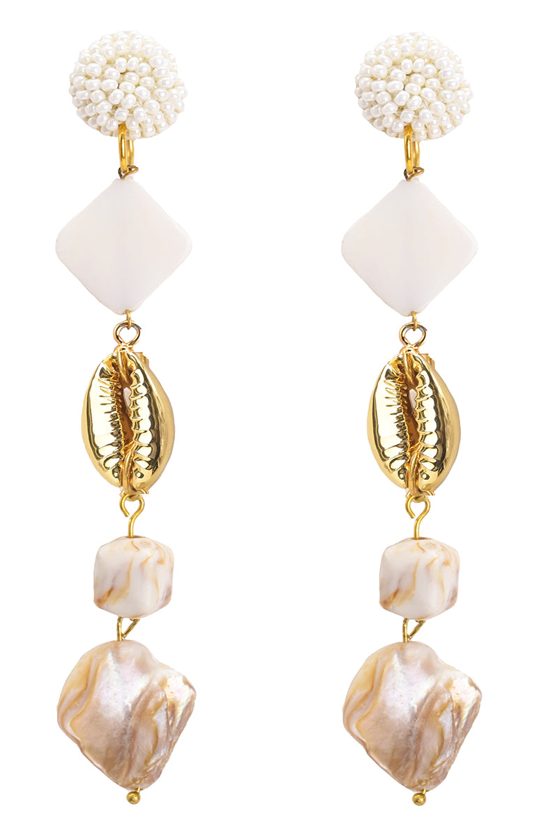 Pearl Pret Long Drop Earrings