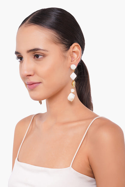Pearl Pret Long Drop Earrings