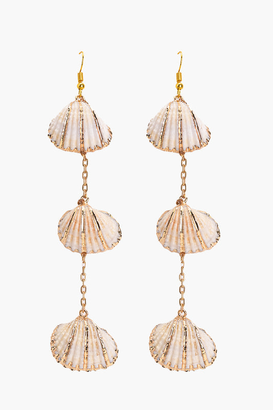 Three Shells Drop Earrings