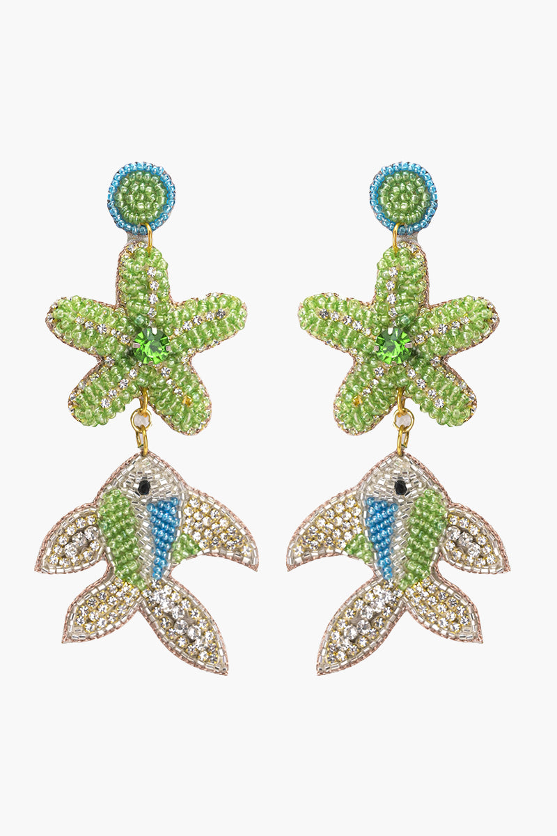 Under The Sea Star Fish Beaded Earrings