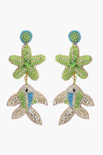 Under The Sea Star Fish Beaded Earrings