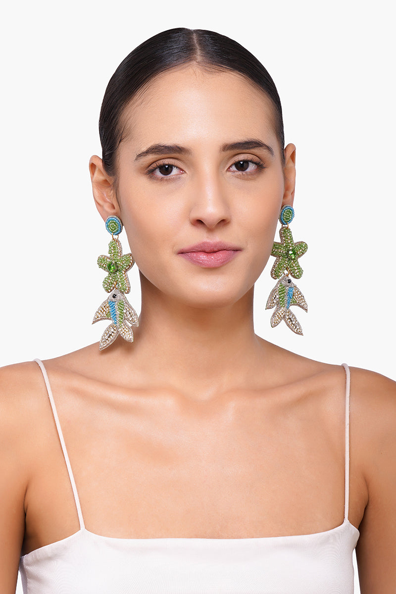 Under The Sea Star Fish Beaded Earrings