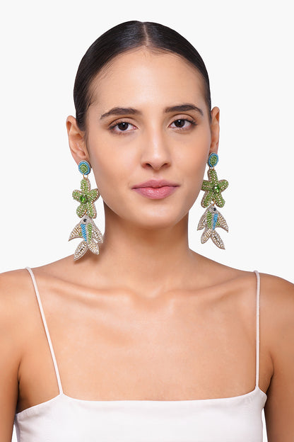Under The Sea Star Fish Beaded Earrings