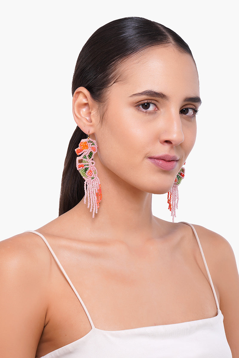 Under The Sea Seahorse Beaded Earrings