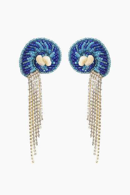 Deap Sea Nautilus Beaded Earrings