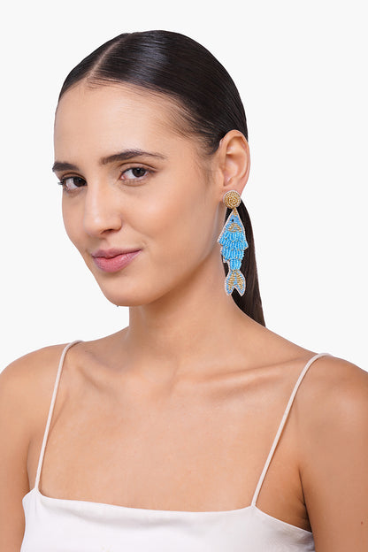 Marina Beaded Fish Earrings