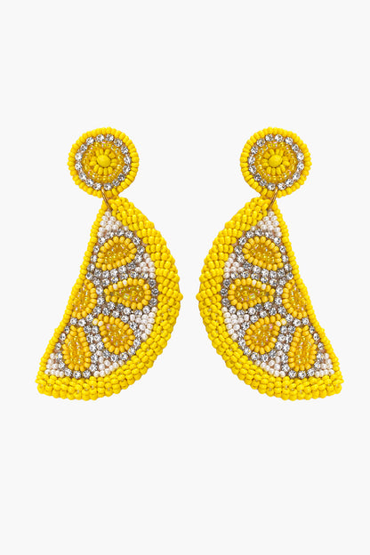 Cutrusy Lemon Beaded Earrings