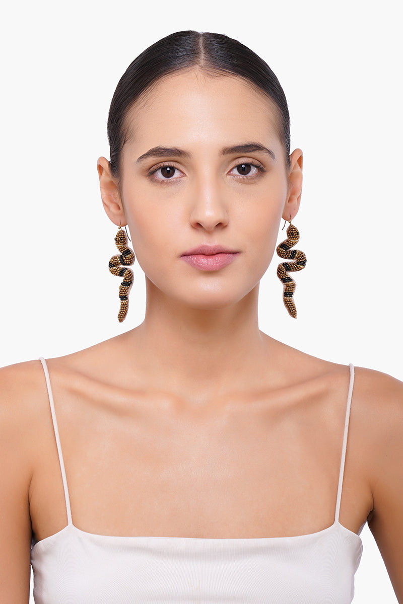 Venom Charm Beaded Earrings